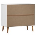 vidaXL Buffet MOLDE Blanc 90x40x80 cm Bois massif de pin