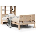 vidaXL Lit bibliothèque sans matelas 90x190 cm bois de pin massif