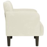 vidaXL Fauteuil avec accoudoirs crème 54 cm velours