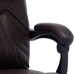 vidaXL Chaise de bureau de massage Marron Similicuir