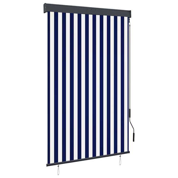 vidaXL Store roulant d'extérieur 120x250 cm Bleu et blanc