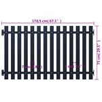 vidaXL Panneau de clôture Anthracite 170 5x75cm Acier enduit de poudre
