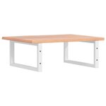 vidaXL Étagère de vasque murale acier et bois de chêne massif