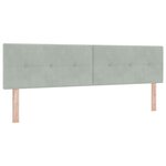 vidaXL Lit à ressort avec matelas et lumière LED Gris clair 180x200 cm Velours
