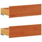 vidaXL Lit bibliothèque sans matelas cire marron 75x190 cm pin massif