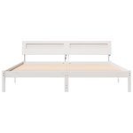 vidaXL Cadre de lit avec des lumières à LED Blanc 200 x 200 cm bois