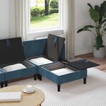 vidaXL Ensemble de meubles pour le salon 4 Pièces Bleu Velours