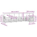 vidaXL Ensemble de canapés d'extérieur 6 pc Blanc et crème Polyester