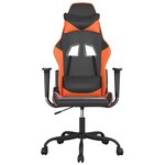 vidaXL Chaise de jeu Noir et orange Similicuir