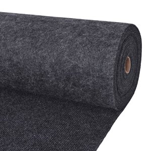 vidaXL Tapis strié pour exposition 1 2x20 m Anthracite
