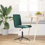 vidaXL Chaise de salle à manger Vert foncé Velours