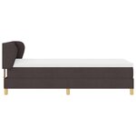 vidaXL Lit à ressorts avec matelas Marron foncé 90 x 190 cm tissu