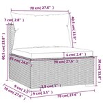 vidaXL Salon de jardin 8 Pièces avec coussins Résine tressée Marron