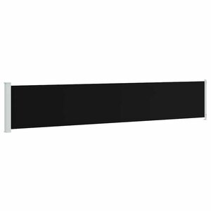 vidaXL Auvent latéral rétractable de patio 117x600 cm Noir