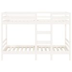 vidaXL Lit superposé sans matelas blanc 90x190 cm bois de pin massif