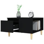 vidaXL Table basse noir 55x55x36 5 cm bois d'ingénierie