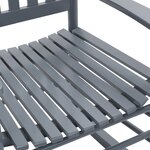 vidaXL Chaise à bascule avec siège incurvé Gris Bois de peuplier