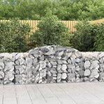 vidaXL Paniers à gabions arqués 7 Pièces 300x50x80/100 cm fer galvanisé