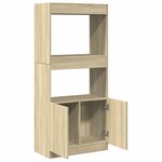vidaXL Buffet haut chêne sonoma 63x33x140 cm bois d'ingénierie