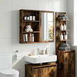 vidaXL Armoire murale de salle de bain Chêne Fumé 40 x 10 x 60 5 cm