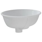vidaXL Évier de salle de bain blanc 33x29x16 5 cm ovale céramique