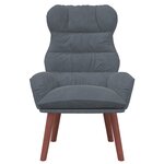 vidaXL Fauteuil relaxant en velours gris foncé