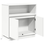 vidaXL Buffet avec LED Blanc 71x34 5x75 cm en Bois Nécessaire