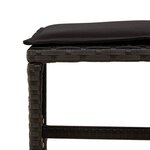 vidaXL Ensemble à manger de jardin 15 Pièces coussins noir résine tressée