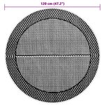 vidaXL Tapis d'extérieur ARAKIL gris Ø120 cm PP