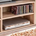 vidaXL Ensemble meuble TV 5 Pièces Blanc et chêne Sonoma 221 x 30 x 80 cm