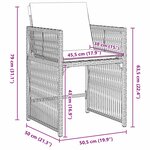 vidaXL Ensemble de salle à manger pour jardin 9 Pièces Beige polyrotin