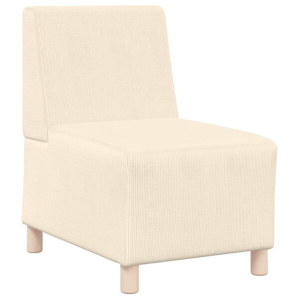 vidaXL Unité de Sofa Modulaire Sans Accoudoirs Crème 55 x 74 x 82 cm