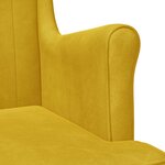 vidaXL Fauteuil Jaune Velours