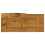 vidaXL Dessus de table 100x40x2 5 cm bord vivant bois massif manguier