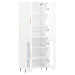 vidaXL Buffet haut Blanc 69 5x34x180 cm Bois d'ingénierie