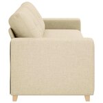 Canap'3 places crème de 180 cm en tissu