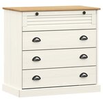 vidaXL Commode VIGO blanc 80x40x76 cm bois massif de pin
