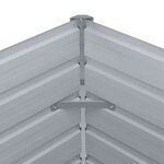 vidaXL Lit surélevé de jardin Acier galvanisé 480x80x77 cm Gris