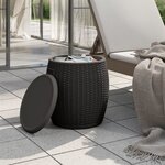 vidaXL Boîte de rangement de jardin 4 en 1 noir polypropylène
