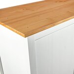 vidaXL Garde-robe à 2 portes Hill Blanc 89x50x170cm Bois de pin solide