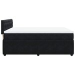 vidaXL Sommier à lattes de lit avec matelas Noir 140x200 cm Velours