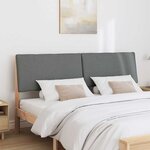 vidaXL Tête de lit capitonnée Gris foncé 180 cm Pin massif