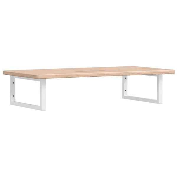 vidaXL Étagère de vasque murale acier et bois de chêne massif