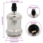 vidaXL Douilles de lampe 2 Pièces nickel satiné E27