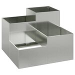 vidaXL Cache-pot de jardin Argent 80 x 80 x 60 cm Acier galvanisé