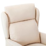 vidaXL Chaise de massage Crème 67.5 x 93.5 x 101.5 cm tissu
