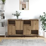 vidaXL Buffet 2 Pièces Chêne artisanal 60 x 35 x 70 cm