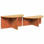 vidaXL Table basse 2 Pièces Brun cire Bois massif en pin