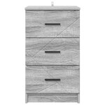 vidaXL Cabinet de chevet Sonoma gris 38 x 38 x 66 cm Bois d'ingénierie