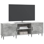 vidaXL Meuble TV Gris béton 150 x 31 x 50 cm Bois d'ingénierie